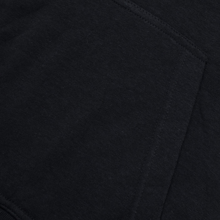 P&B Fleece Pullover Hoodie For Men-Black with Burgundy Melange Panel-BE13174