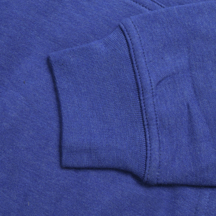 P&B Fleece Pullover Hoodie For Men-Blue Melange with Orange Panel-BE13343