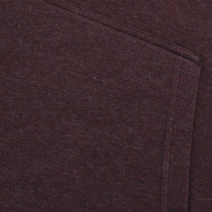 P&B Fleece Pullover Hoodie For Men-Burgundy  Melange with Off White Panel-BE13354