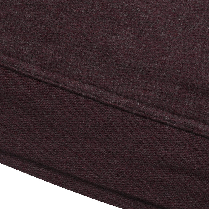 P&B Fleece Pullover Hoodie For Men-Burgundy  Melange with Off White Panel-BE13354