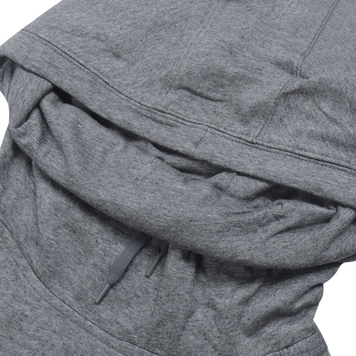 P&B Fleece Pullover Hoodie For Men-Charcoal Melange With Black Panel-BE13699