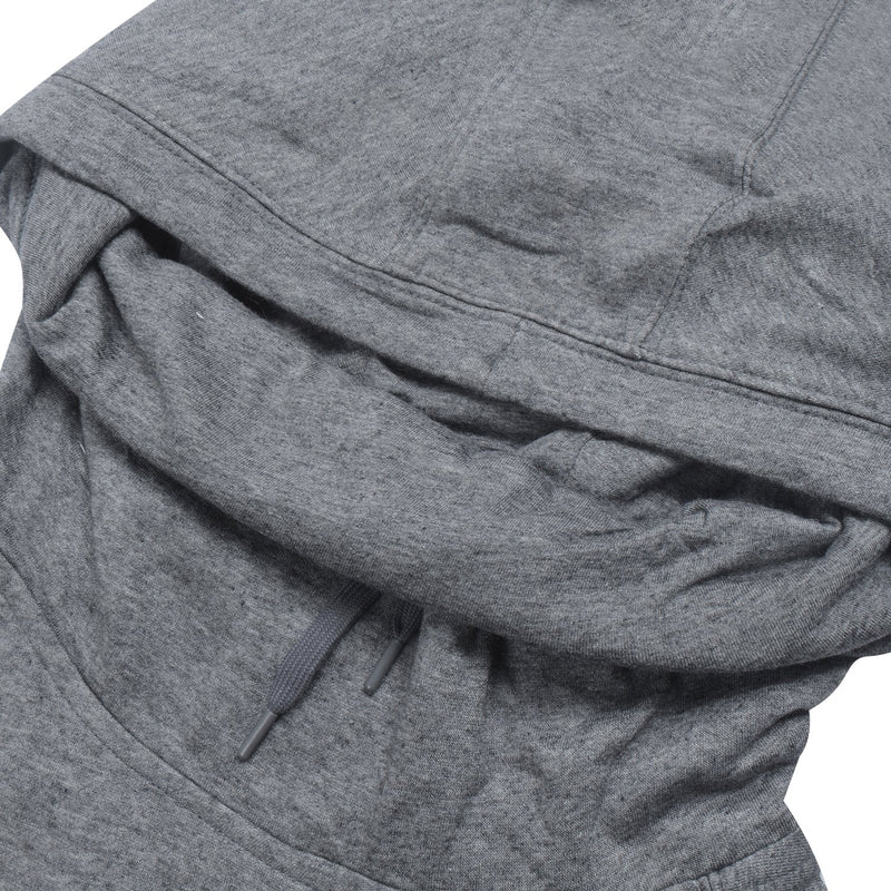 P&B Fleece Pullover Hoodie For Men-Charcoal Melange with Pink Panel-BE13227