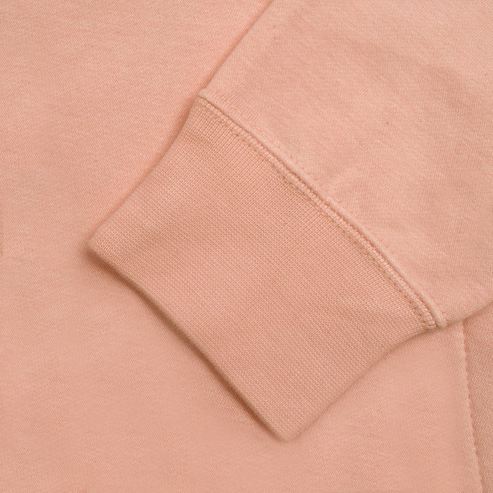 P&B Fleece Pullover Hoodie For Men-Coral Orange With Cyan Blue Panel-BE13577