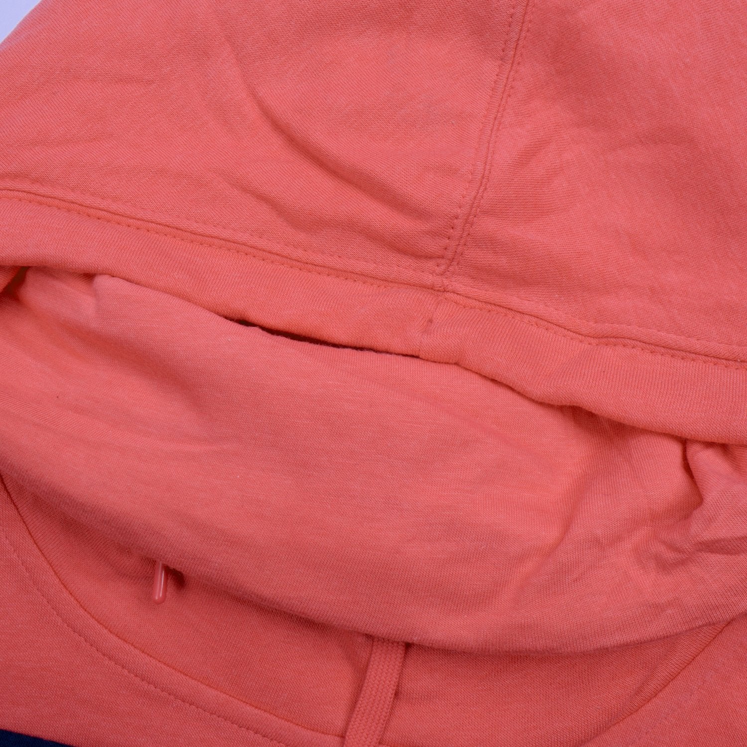P&B Fleece Pullover Hoodie For Men-Coral Pink with Black Panel-BE13812