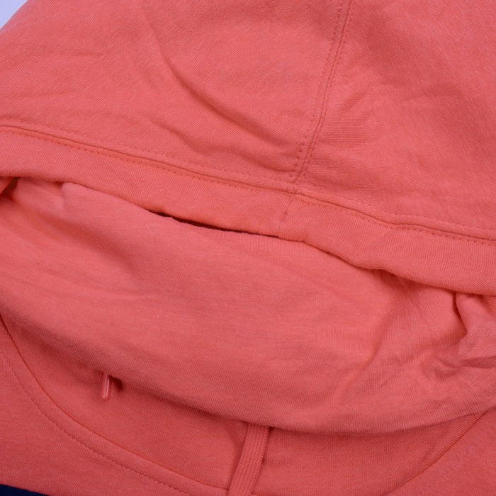P&B Fleece Pullover Hoodie For Men-Coral Pink with Black Panel-BE13812