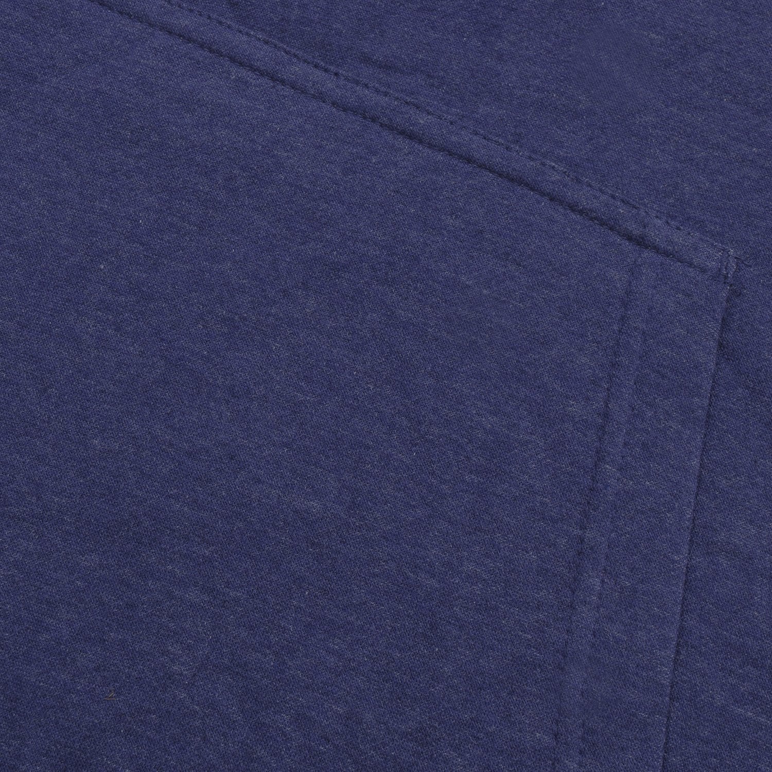 P&B Fleece Pullover Hoodie For Men-Dark Blue Melange with Orange Panel-BE13344