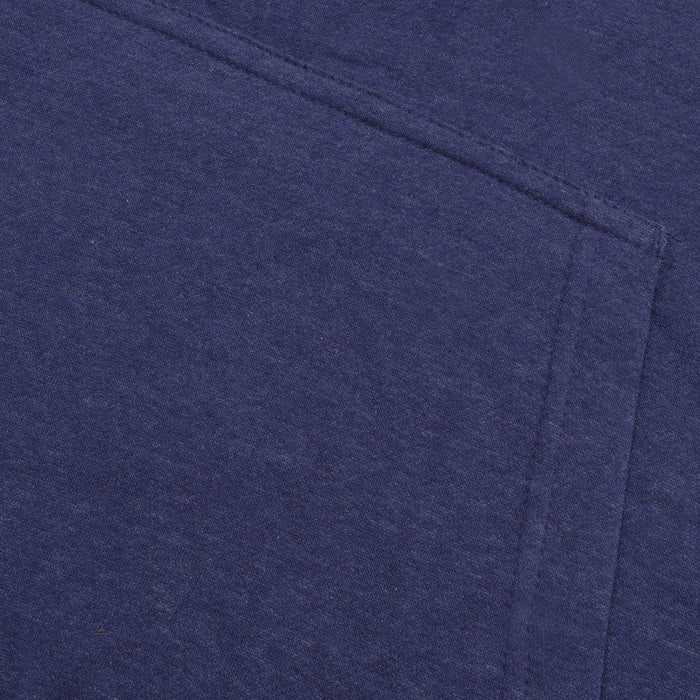 P&B Fleece Pullover Hoodie For Men-Dark Blue Melange with Orange Panel-BE13344