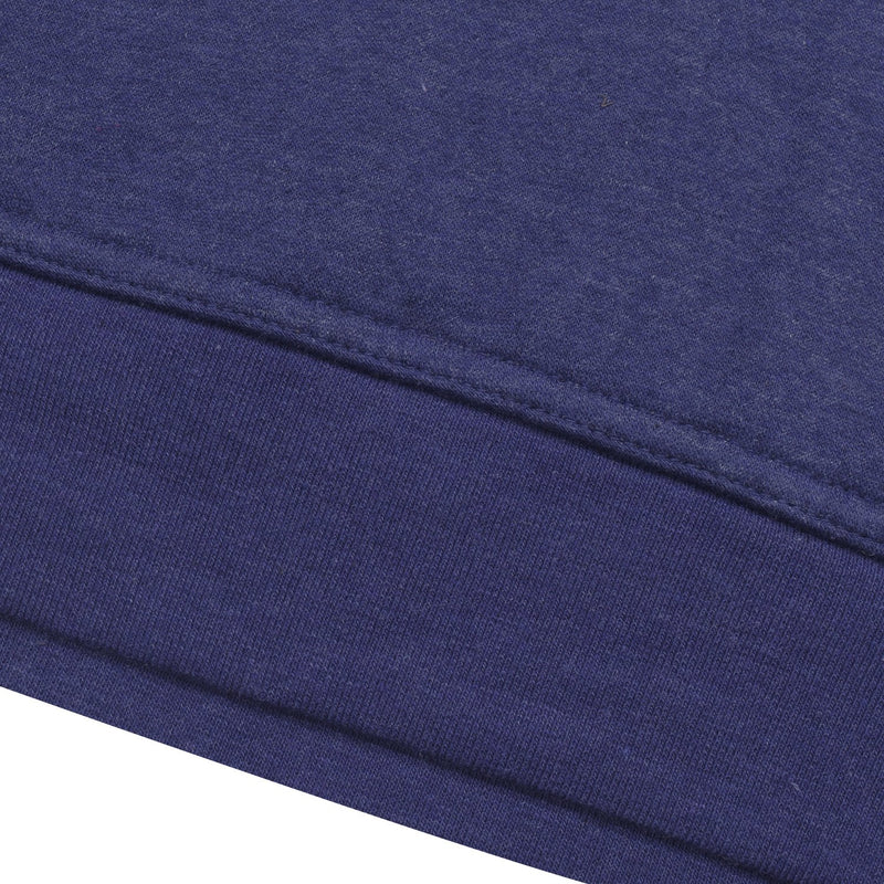 P&B Fleece Pullover Hoodie For Men-Dark Blue Melange with Orange Panel-BE13344