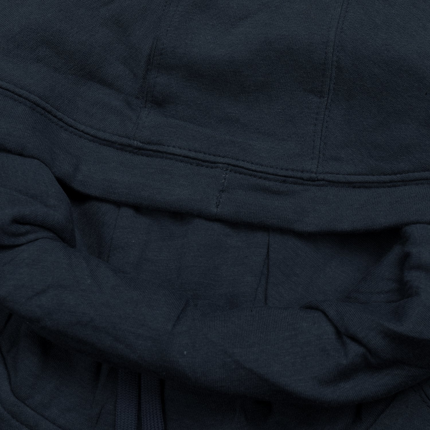 P&B Fleece Pullover Hoodie For Men-Dark Mid Navy with Orange Panel-BE13827