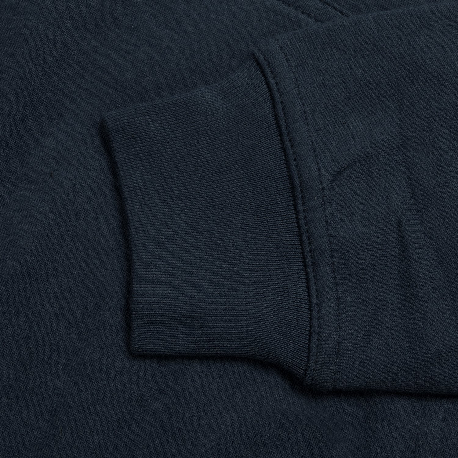 P&B Fleece Pullover Hoodie For Men-Dark Mid Navy with Orange Panel-BE13827