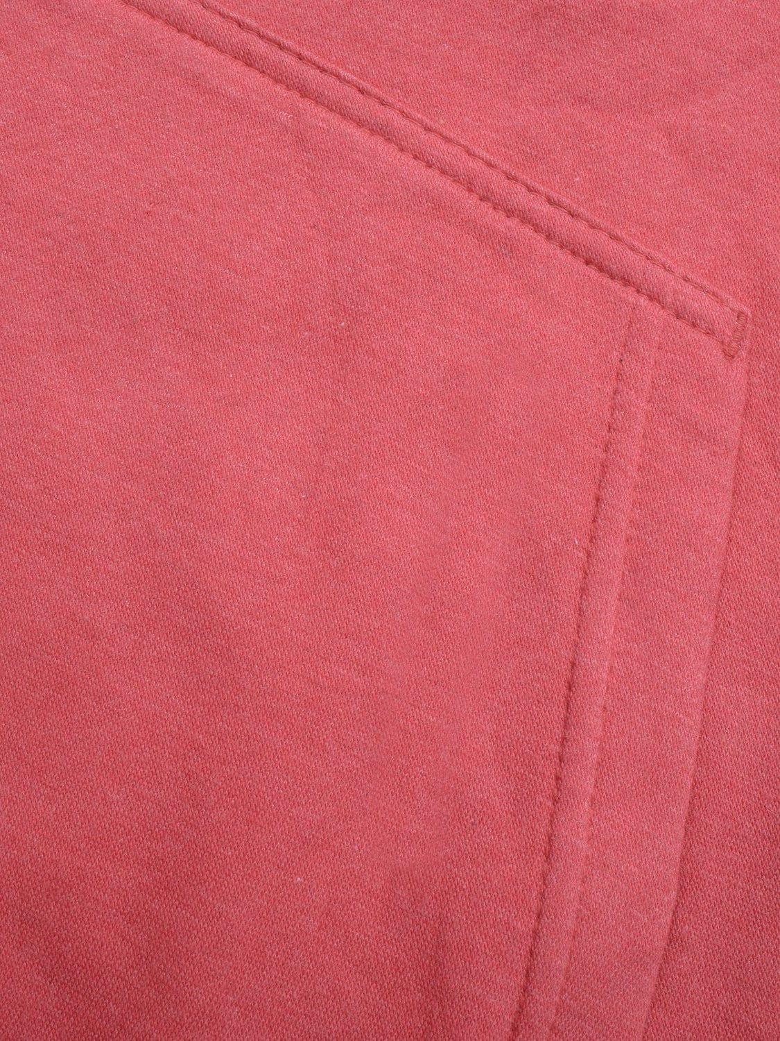 P&B Fleece Pullover Hoodie For Men-Dark Pink Melange With Prussian Blue Panel-RT2157