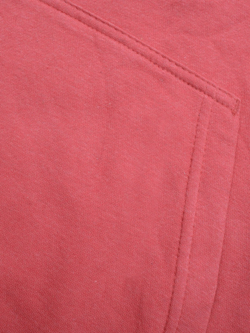 P&B Fleece Pullover Hoodie For Men-Dark Pink Melange With Prussian Blue Panel-RT2157