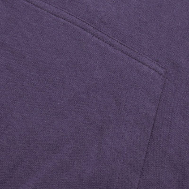 P&B Fleece Pullover Hoodie For Men-Dark Purple Melange With Orange Panel-BE13578
