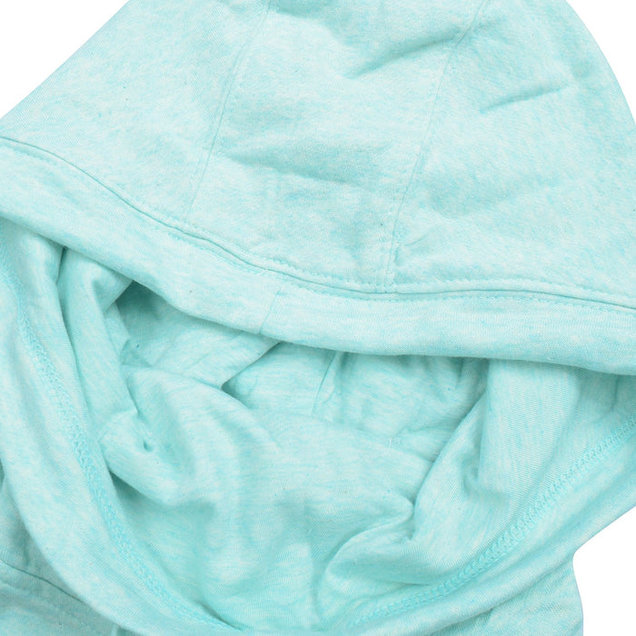 P&B Fleece Pullover Hoodie For Men-Green Melange With Navy Panel-BE13428