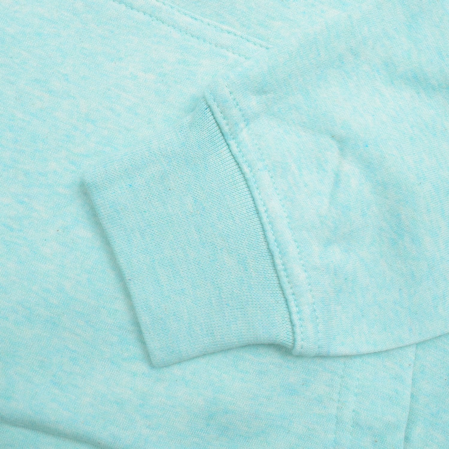 P&B Fleece Pullover Hoodie For Men-Green Melange With Navy Panel-BE13428