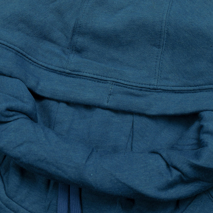 P&B Fleece Pullover Hoodie For Men-Mid Navy with Orange Panel-BE13826