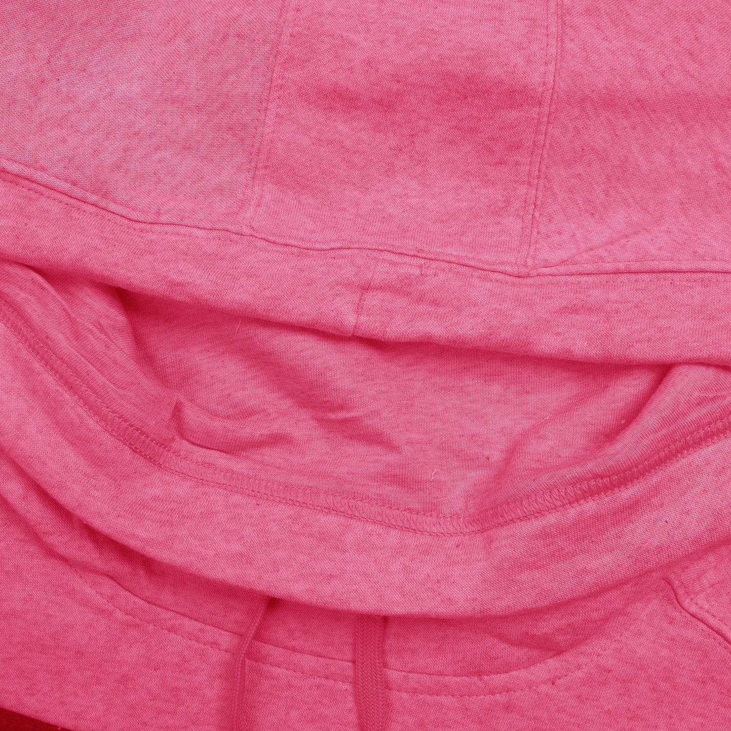 P&B Fleece Pullover Hoodie For Men-Pink Melange with Navy Panel-SP4147