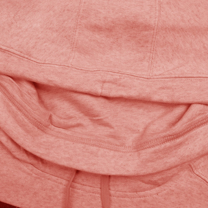 P&B Fleece Pullover Hoodie For Men-Coral Pink Melange with Navy Panel-SP4145