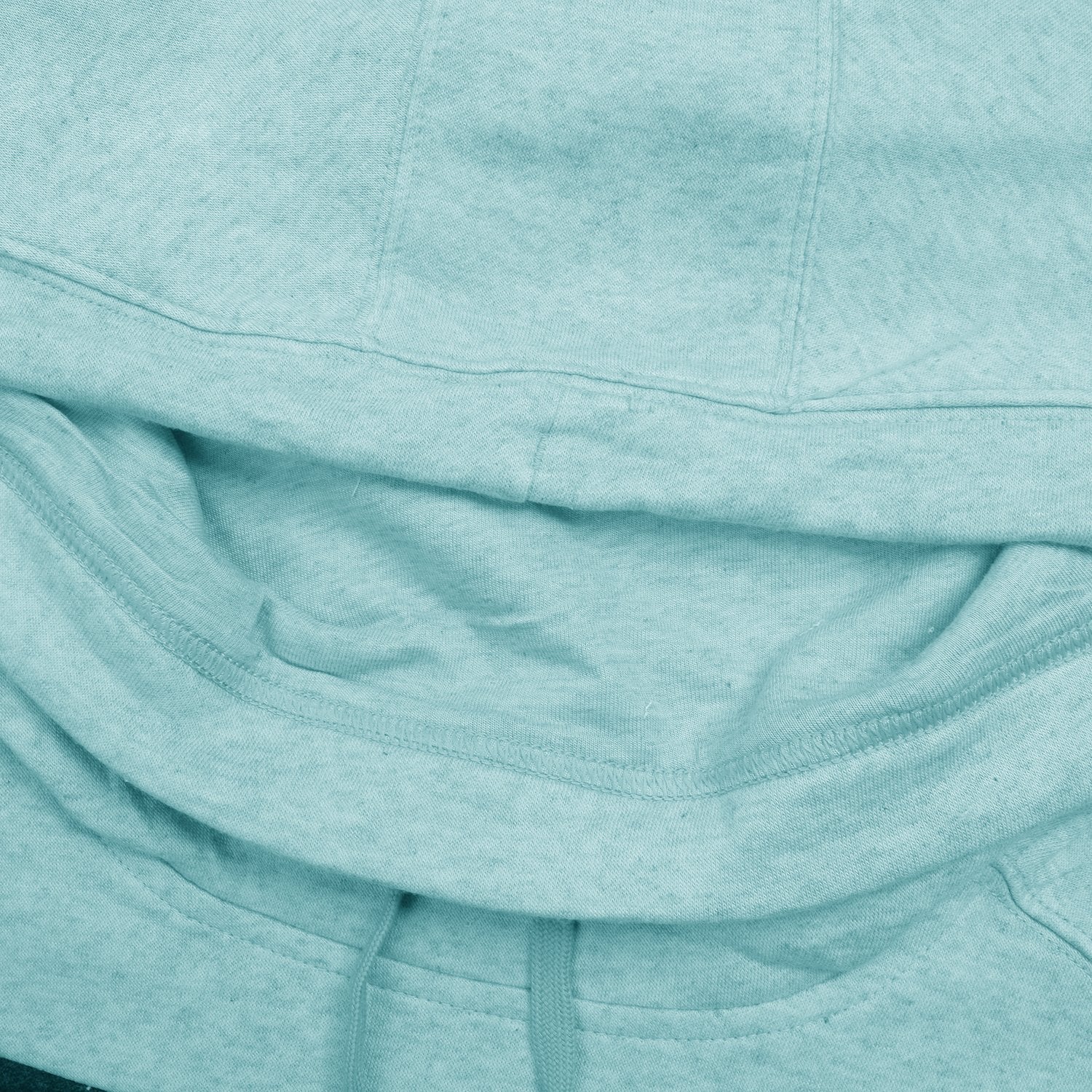 P&B Fleece Pullover Hoodie For Men-Sky Blue Melange with Burgundy Panel-SP4146