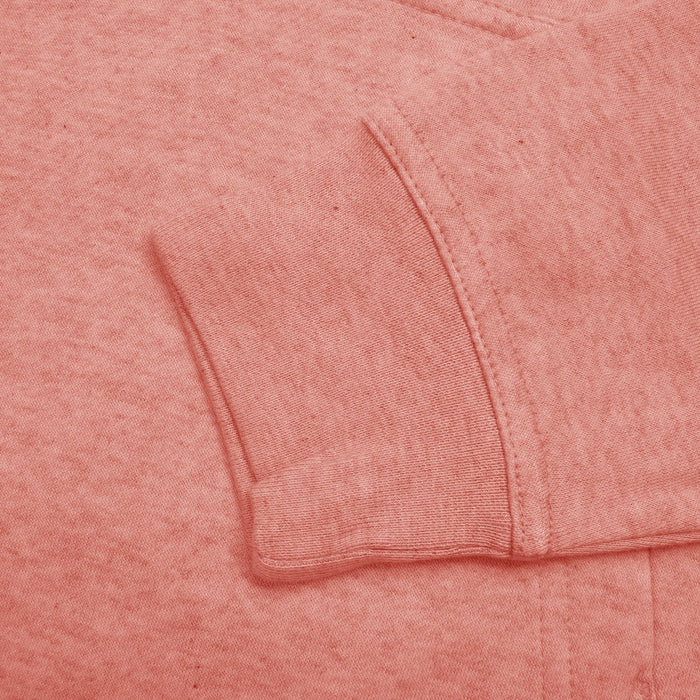 P&B Fleece Pullover Hoodie For Men-Coral Pink Melange with Navy Panel-SP4145