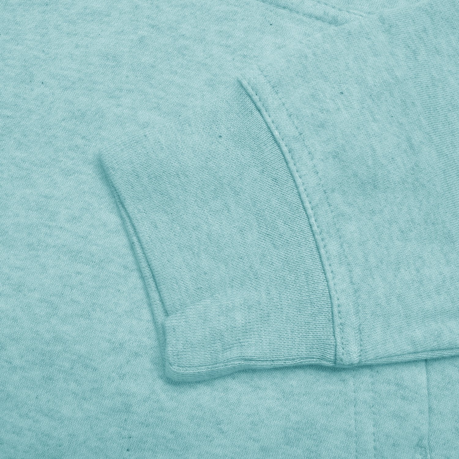P&B Fleece Pullover Hoodie For Men-Sky Blue Melange with Burgundy Panel-SP4146
