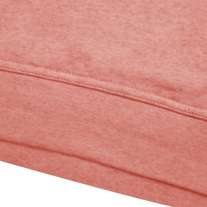 P&B Fleece Pullover Hoodie For Men-Coral Pink Melange with Navy Panel-SP4145