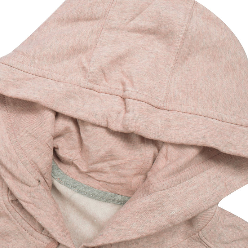 P&B Fleece Pullover Hoodie For Men-Peach Melange With Indigo Panel-BE13427