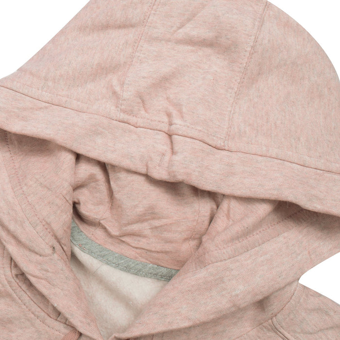 P&B Fleece Pullover Hoodie For Men-Peach Melange With Indigo Panel-BE13427