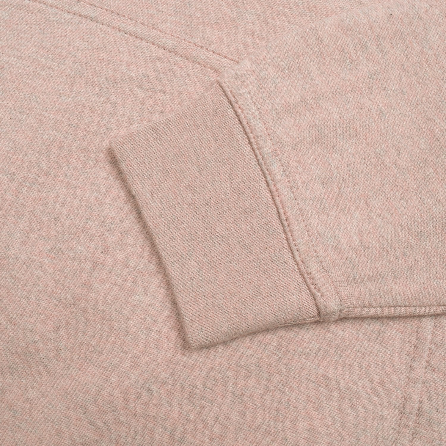 P&B Fleece Pullover Hoodie For Men-Peach Melange With Indigo Panel-BE13427