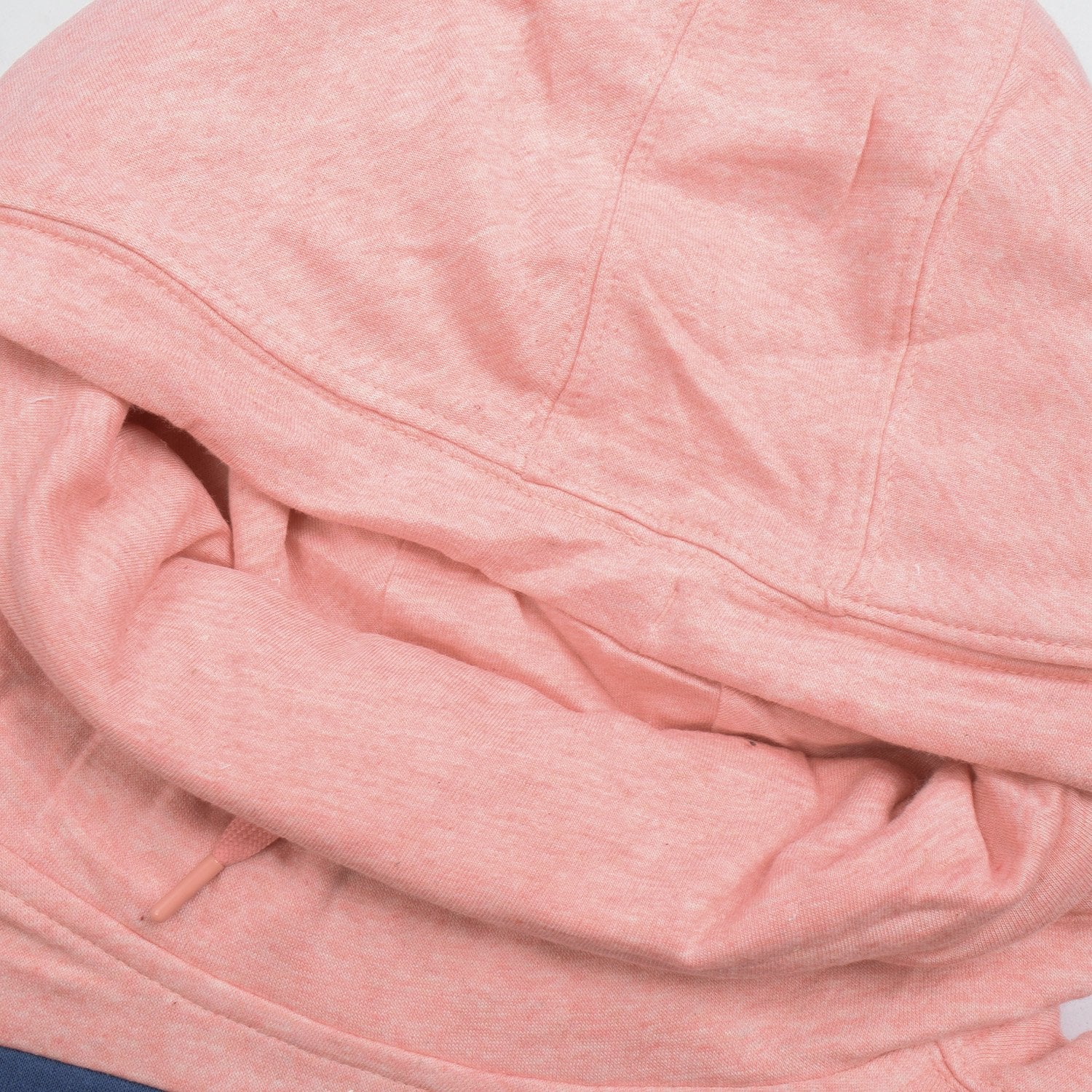 P&B Fleece Pullover Hoodie For Men-Pink Melange With Navy Panel-BE13429