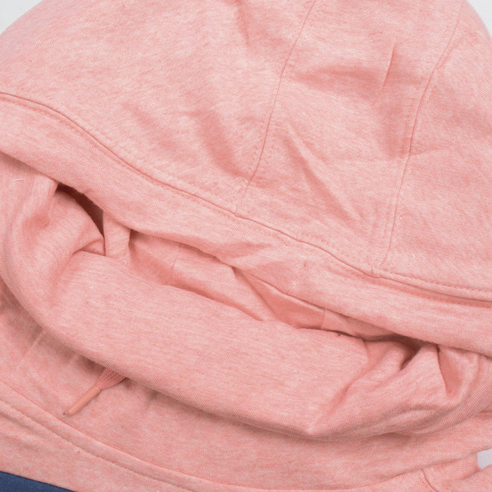 P&B Fleece Pullover Hoodie For Men-Pink Melange With Navy Panel-BE13429