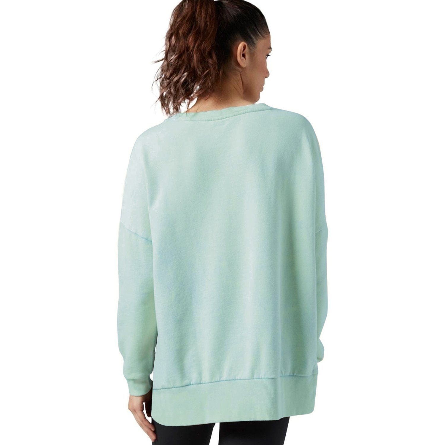 RB Favorite Crew Sweatshirt For Ladies-Cyan Green Faded-BR12902