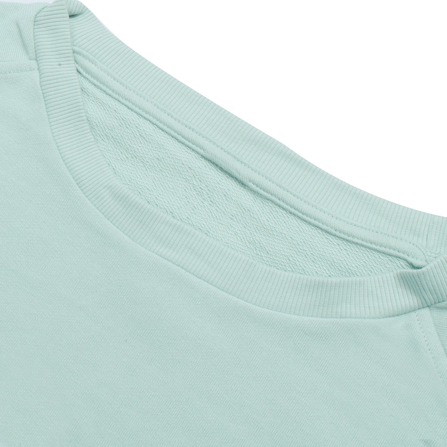 RB Favorite Crew Sweatshirt For Ladies-Cyan Green Faded-BR12902