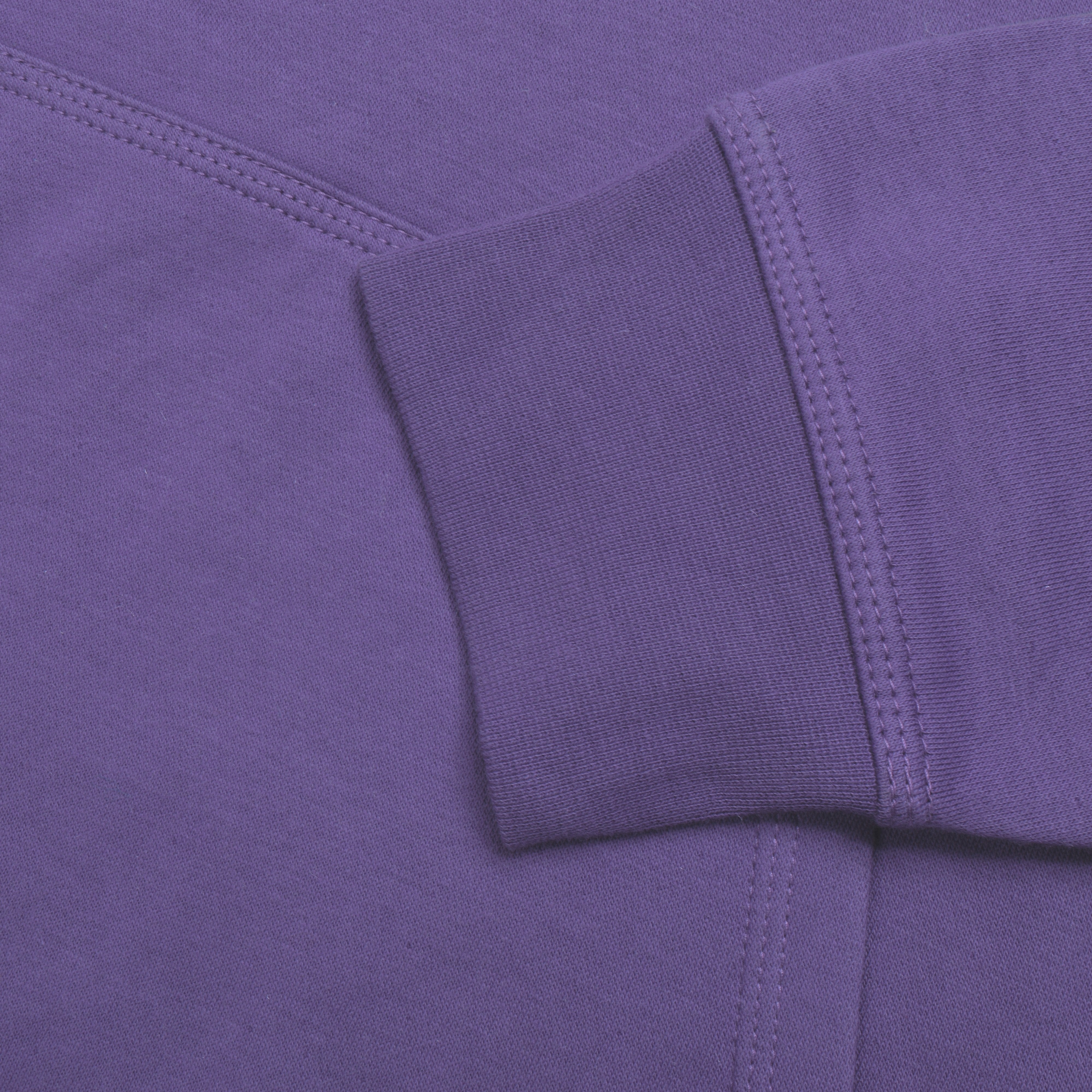 RB Fleece Pullover Hoodie For Men-Light Purple with White Embroidery-BE13182