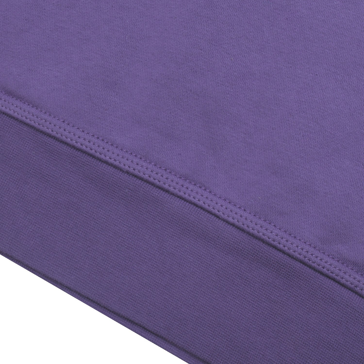 RB Fleece Pullover Hoodie For Men-Light Purple with White Embroidery-BE13182