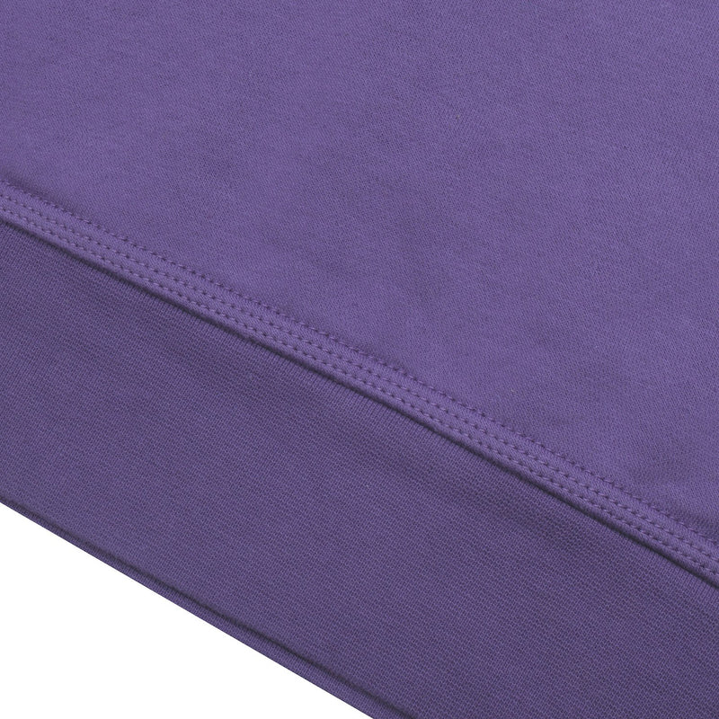RB Fleece Pullover Hoodie For Men-Light Purple with White Embroidery-BE13182