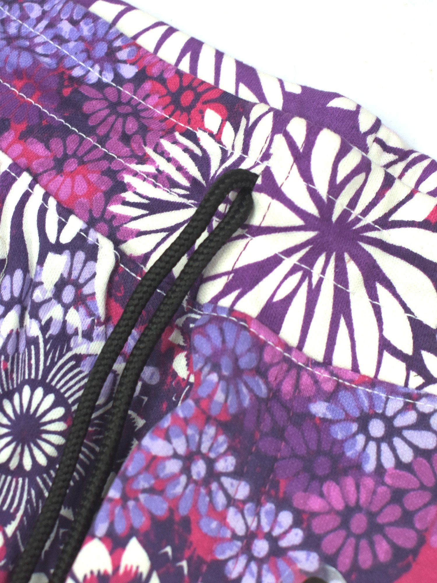 Next Summer Signle Jersey Short For Men-Allover Purple Blue Flower Print-BE14500