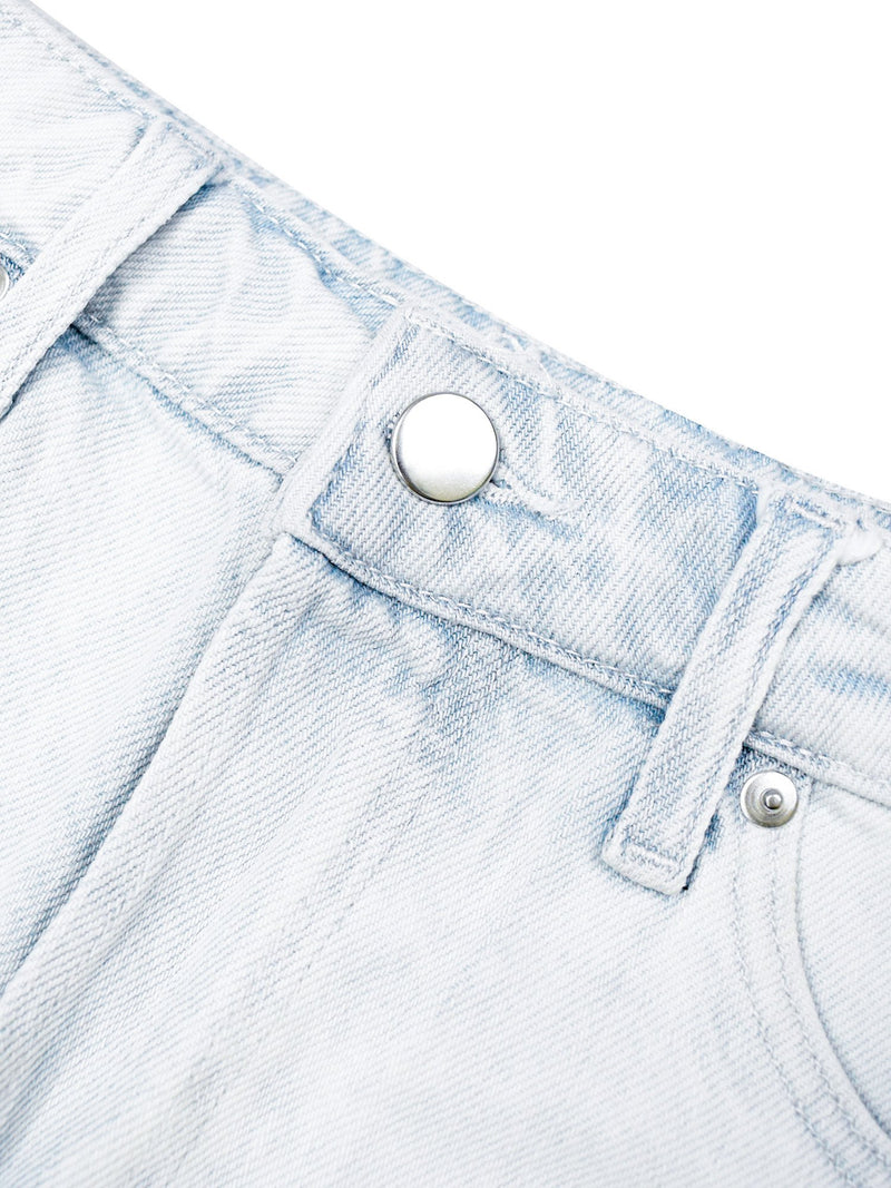H&M Denim Short For Ladies-Light Blue Wash-CSD113