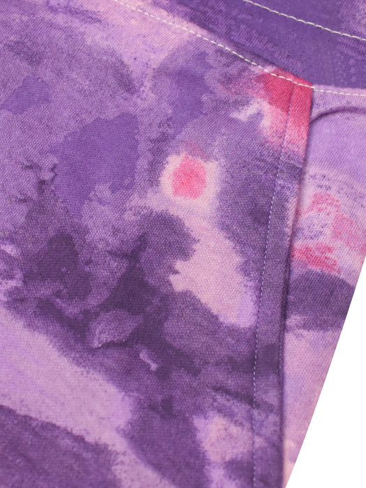 Next Summer Single Jersey Short For Men-Allover Purple Blue Print-SP8298