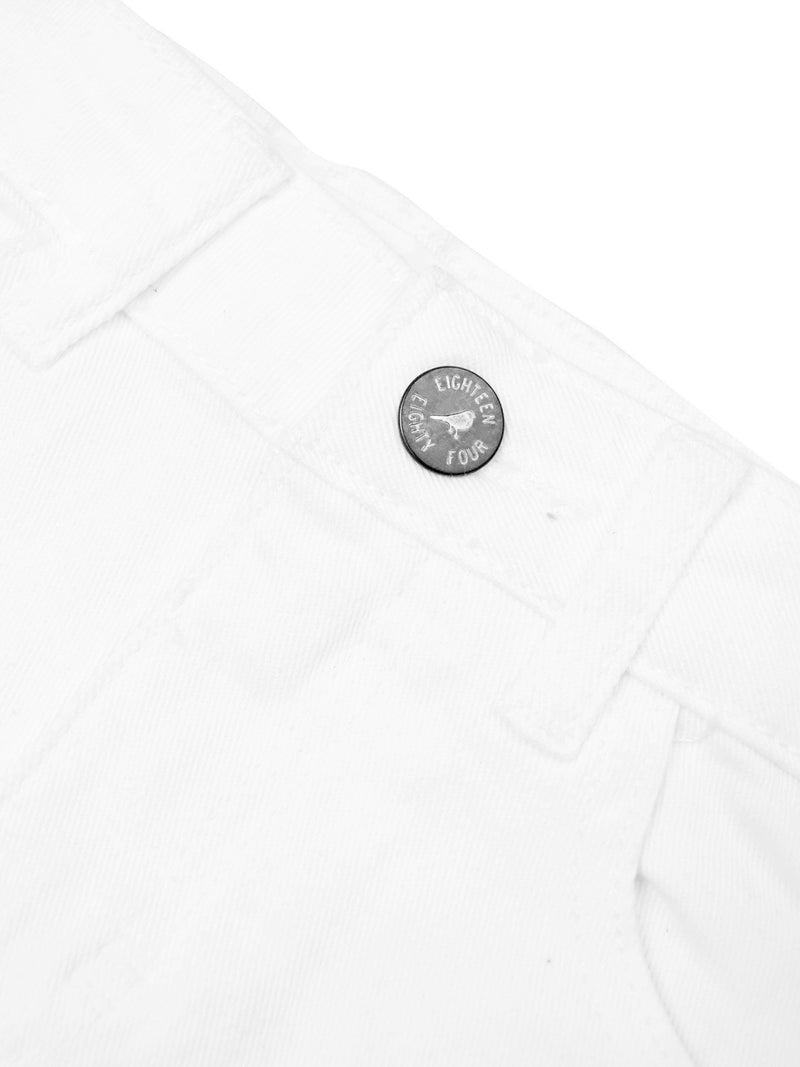 Eighty Four Denim Short For Ladies-White-CSD53
