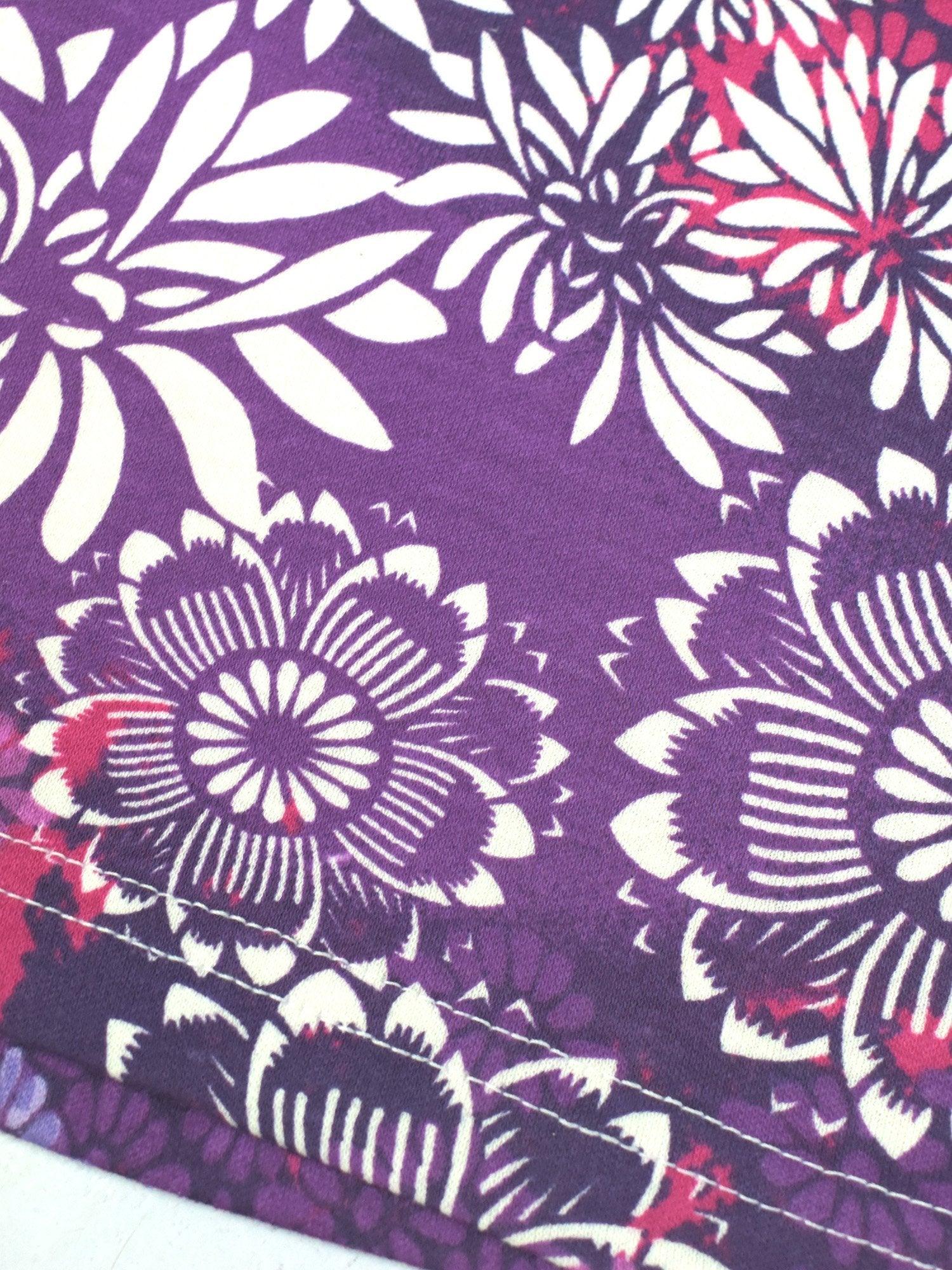 Next Summer Signle Jersey Short For Men-Allover Purple Blue Flower Print-BE14500