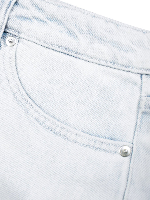 H&M Denim Short For Ladies-Light Blue Wash-CSD113