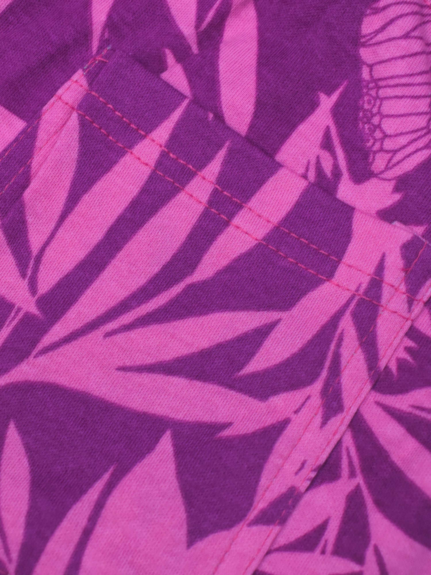 Next Summer Single Jersey Short For Men-Allover Pink Leaf Print-SP8295