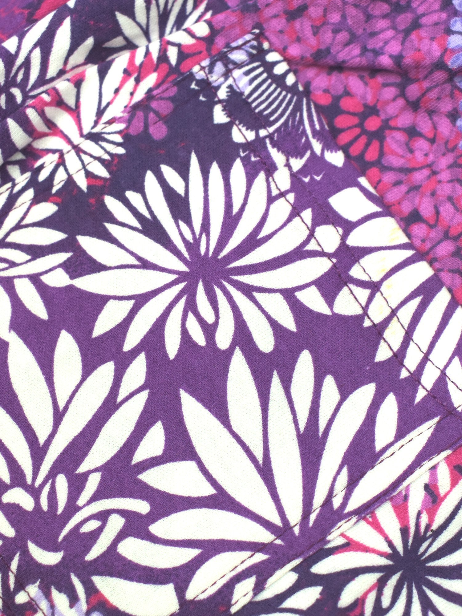 Next Summer Signle Jersey Short For Men-Allover Purple Blue Flower Print-BE14500