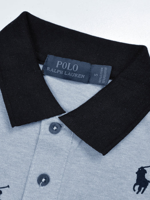 Summer Polo Shirt For Men-Blue Melangel-RT41