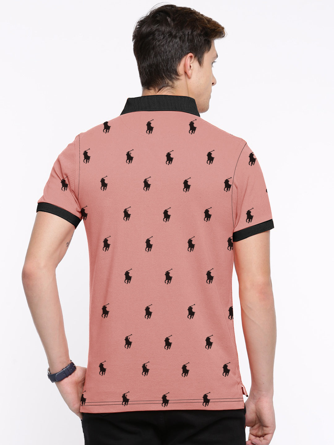 Summer Polo Shirt For Men-Coral Pink-AN3957
