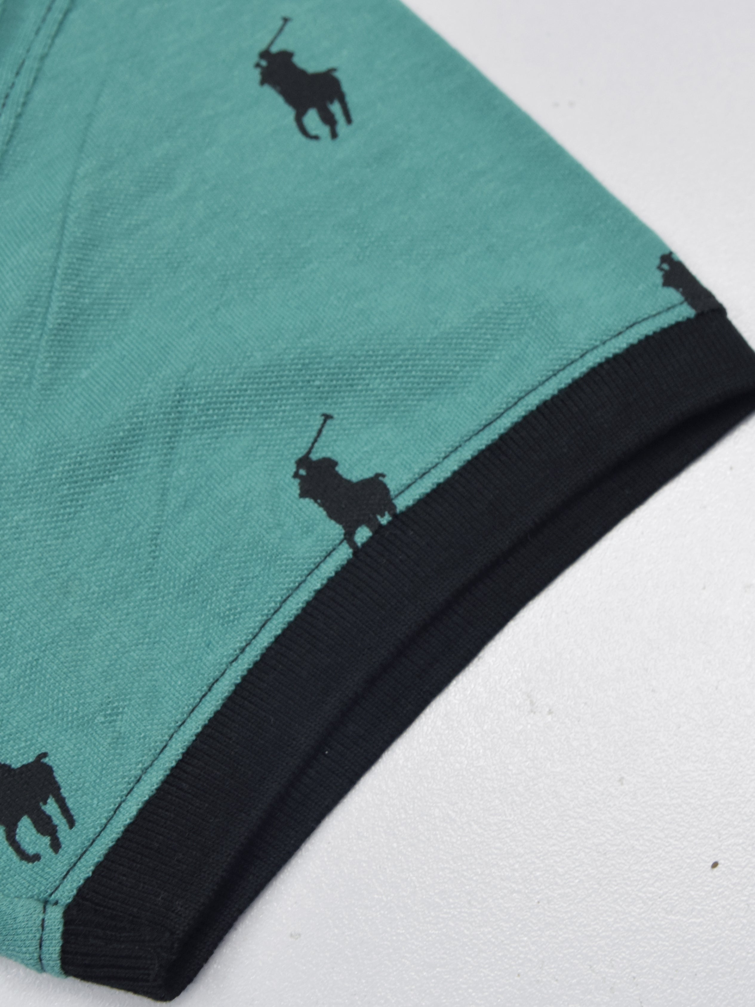 Summer Polo Shirt For Men-Cyan Green-AN3951