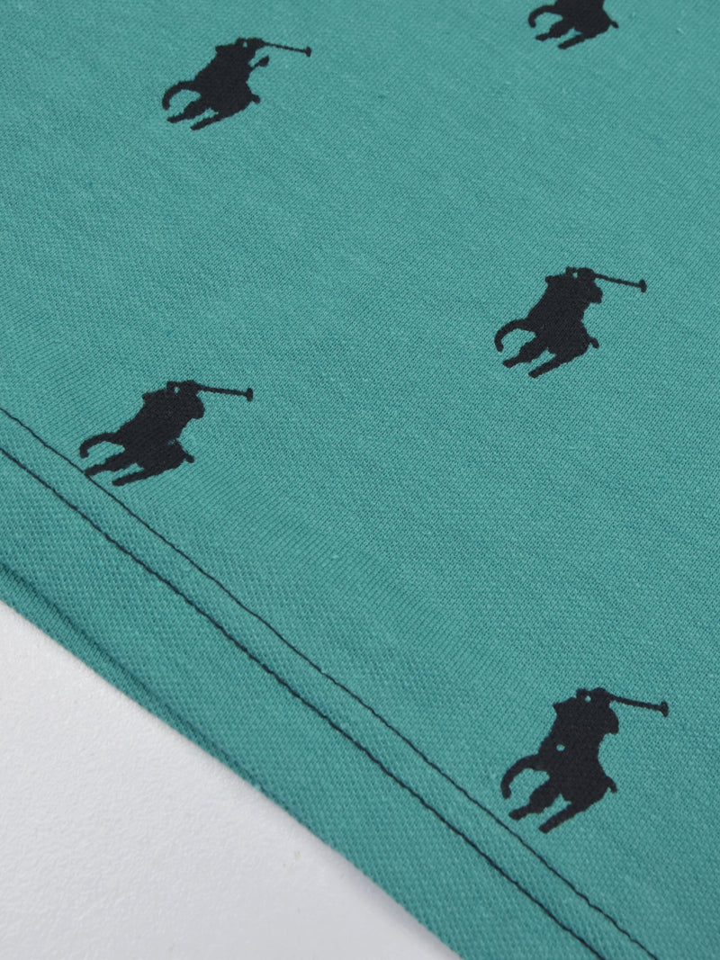 Summer Polo Shirt For Men-Cyan Green-AN3951