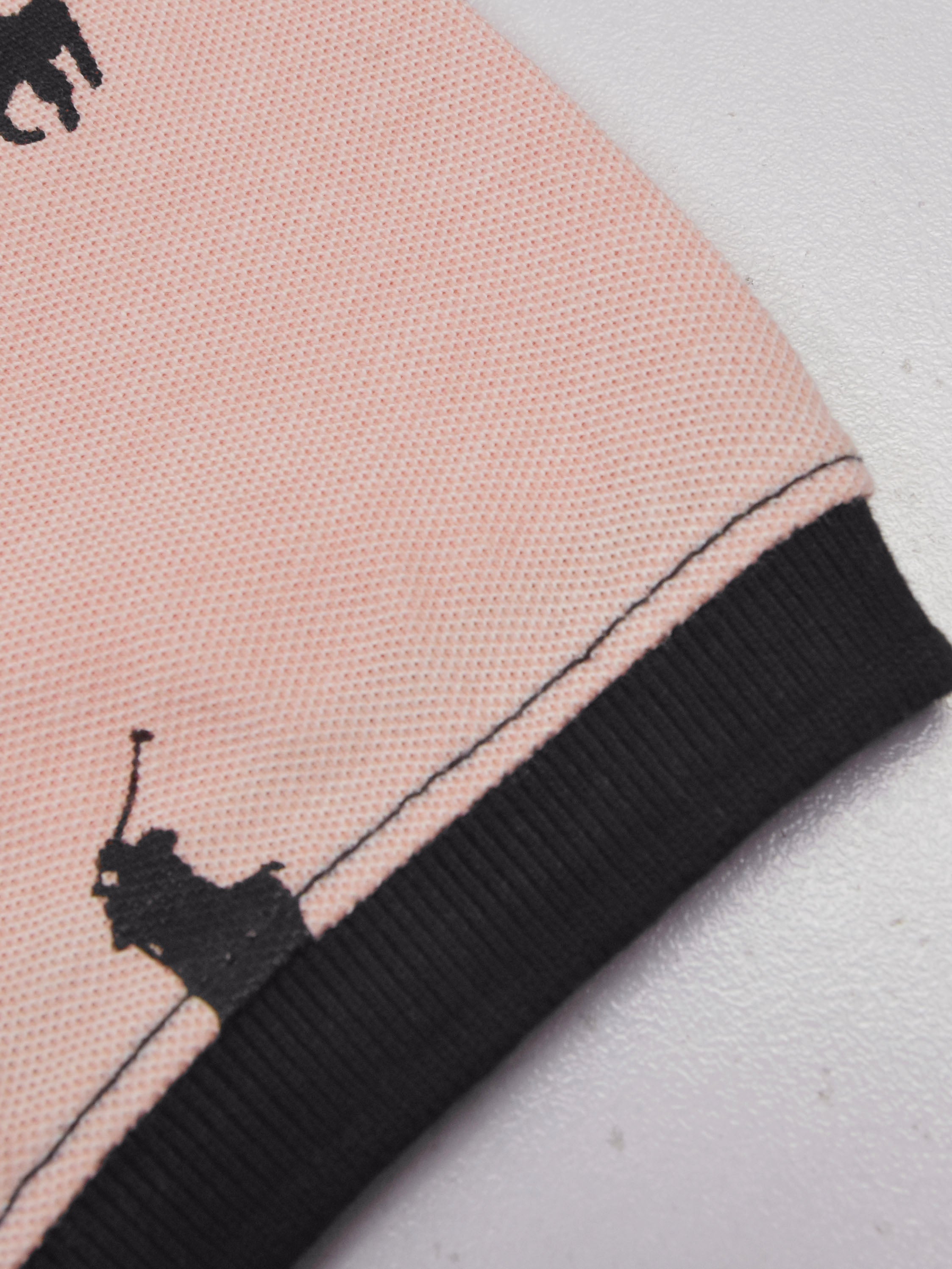 Summer Polo Shirt For Men-Light Pink Melange-AN4021