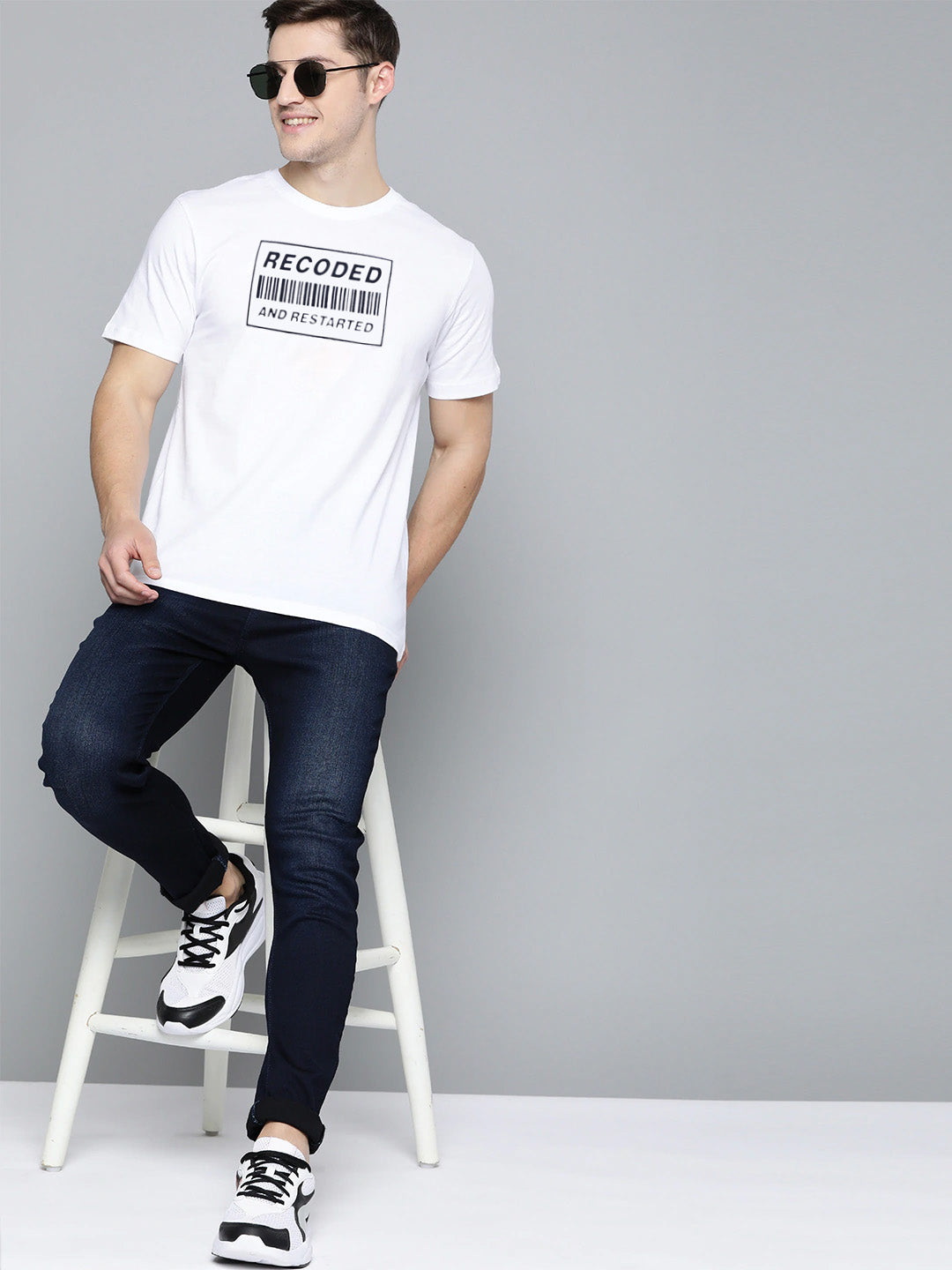 Summer Tee Shirt For Men-White-AN4052